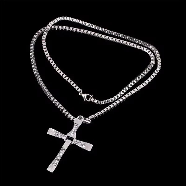 Collar Toreto Cruz de Acero Inoxidable