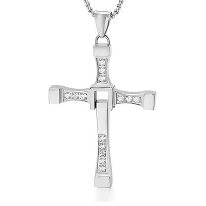 Collar Toreto Cruz de Acero Inoxidable