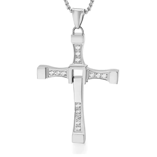 Collar Toreto Cruz de Acero Inoxidable