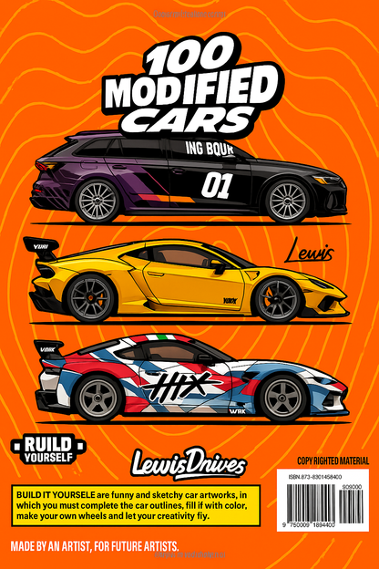 Libro De Colorear 100 Coches Modificados